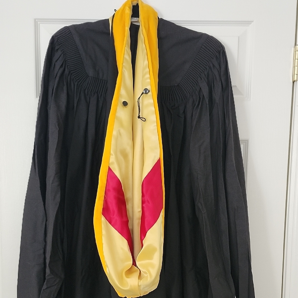 Masters Classic Black Gown With Hood And Cap